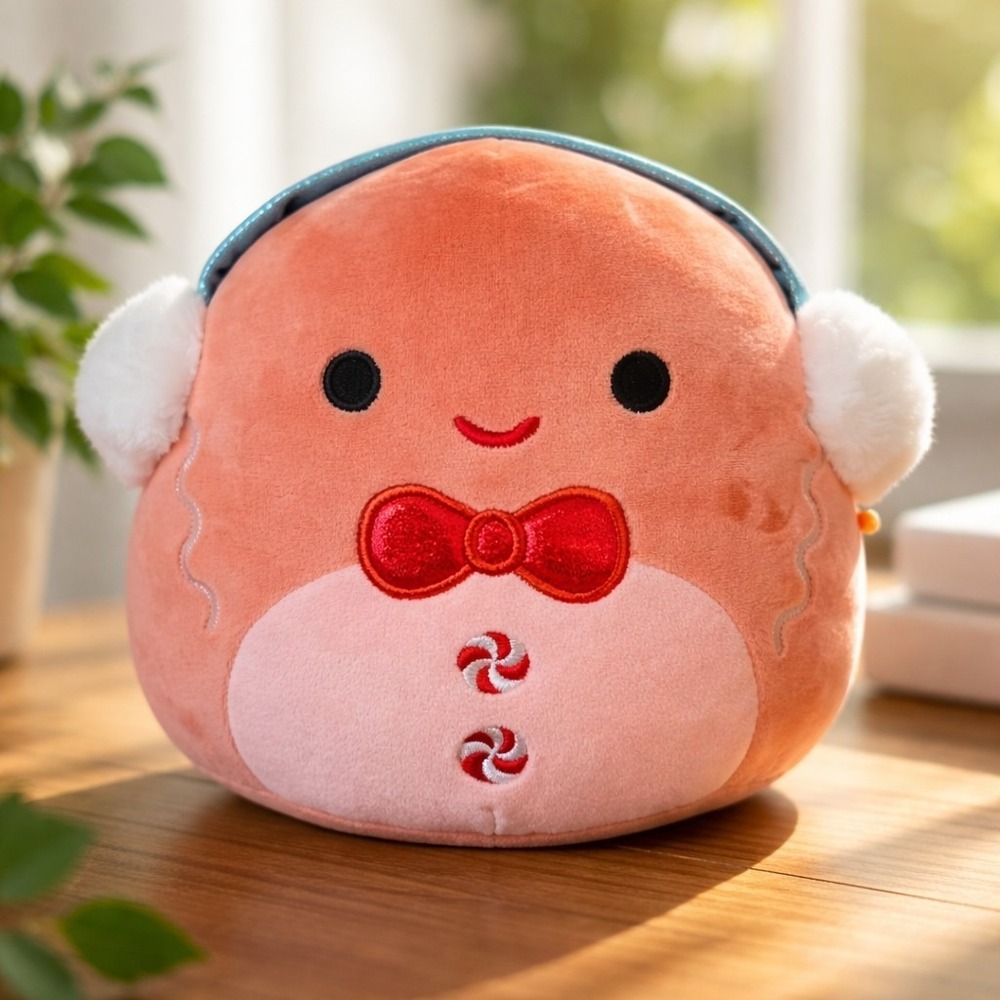 Squishmallows 8" Balthazar The Gingerbread Man With Earmuffs- NWT